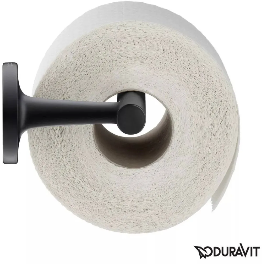 Duravit Suport hartie igienica Starck T 0099374600, montare pe perete, metal, Negru mat