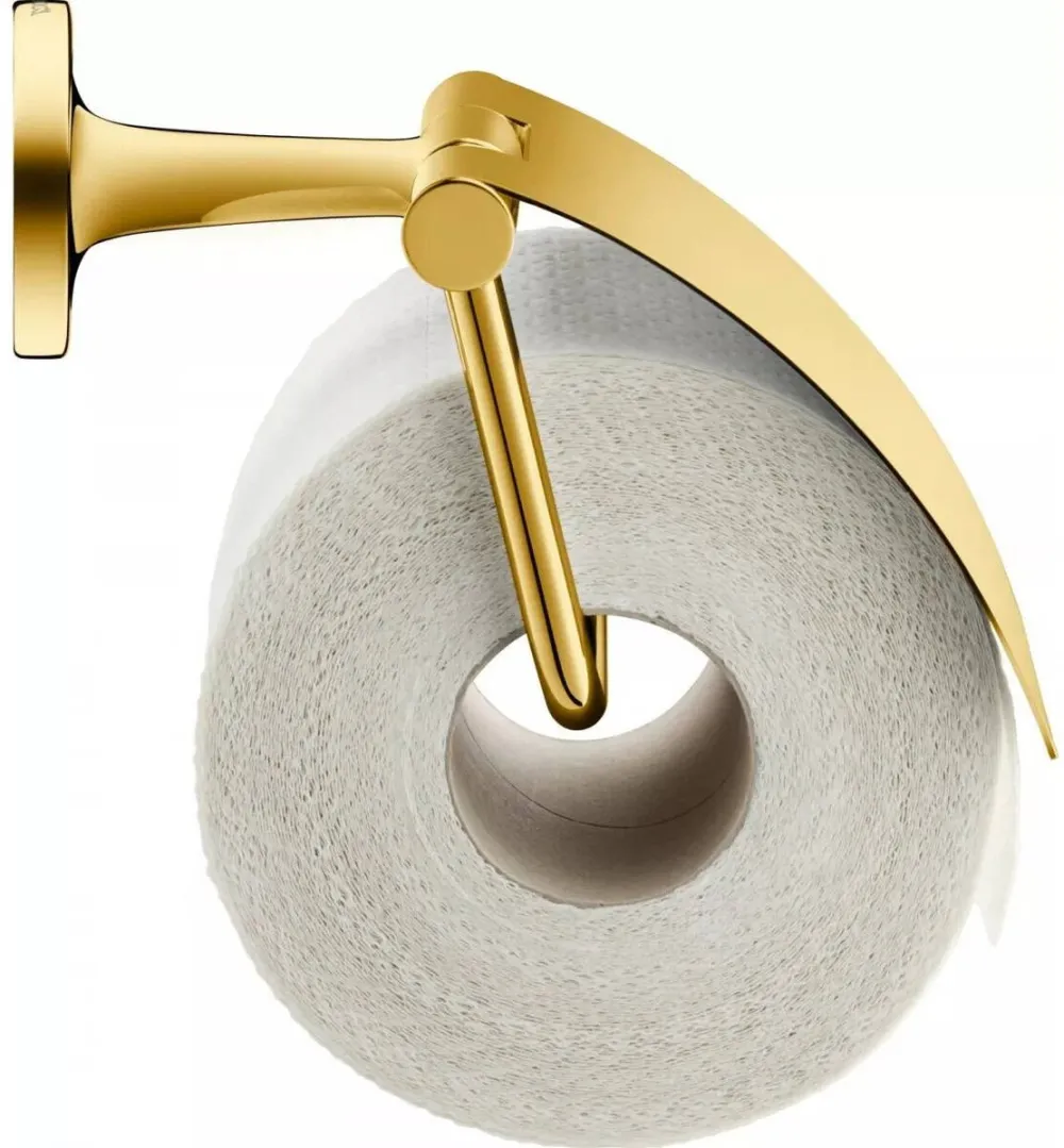 Duravit Suport hartie igienica Starck T 0099403400, montare pe perete, capac, metal, Auriu lucios