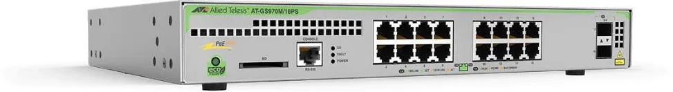 Switch Allied NET 16PORT 10/100/1000T/+2SFP AT-GS970M/18PS-50 ALLIED