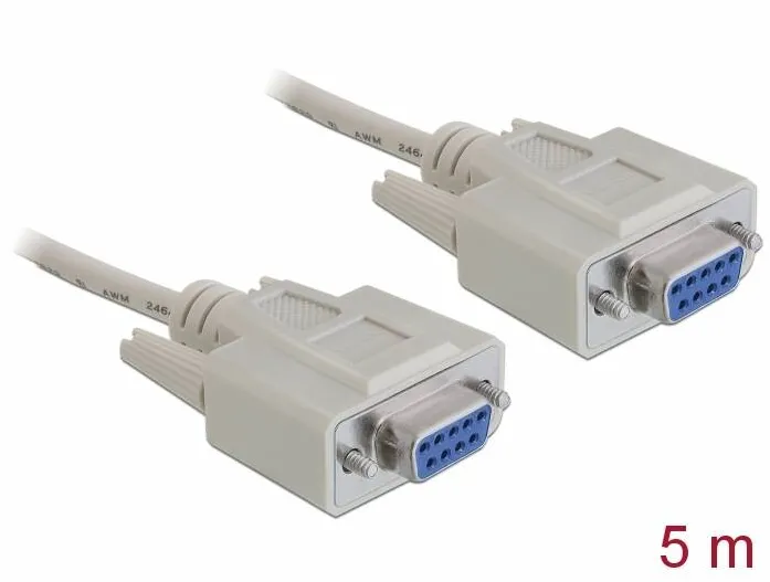 Adaptor DELOCK 84250, Serial Null modem 9 pin female > 9 pin female 5 m
