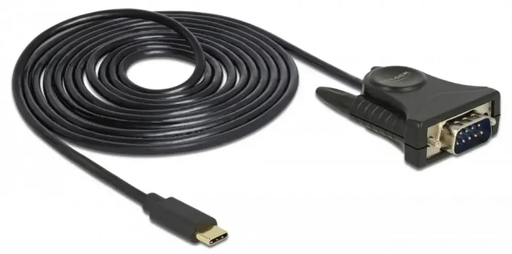Adaptor DELOCK serial adapter - USB-C to DB-9 - 1.8 m