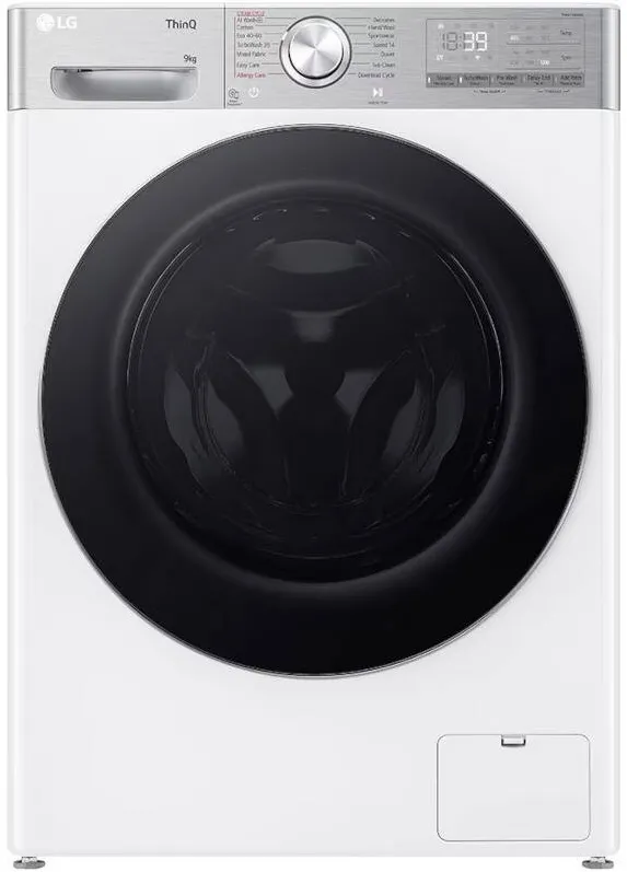 LG Masina de spalat rufe F2WR909P3W, 9 kg, 1200 RPM, Clasa A, Direct Drive, Steam+, Smart Diagnosis, Alb