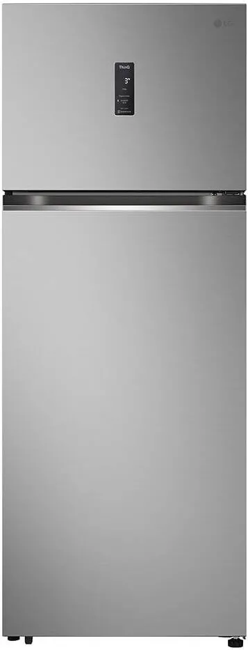 LG Frigider cu doua usi LG GTBV44PYBKD, 461 l, No Frost, Clasa E, Display LED, Compresor Inverter, Smart Diagnosis, Wifi, Racire prin usa, H 184.5 cm, Argintiu