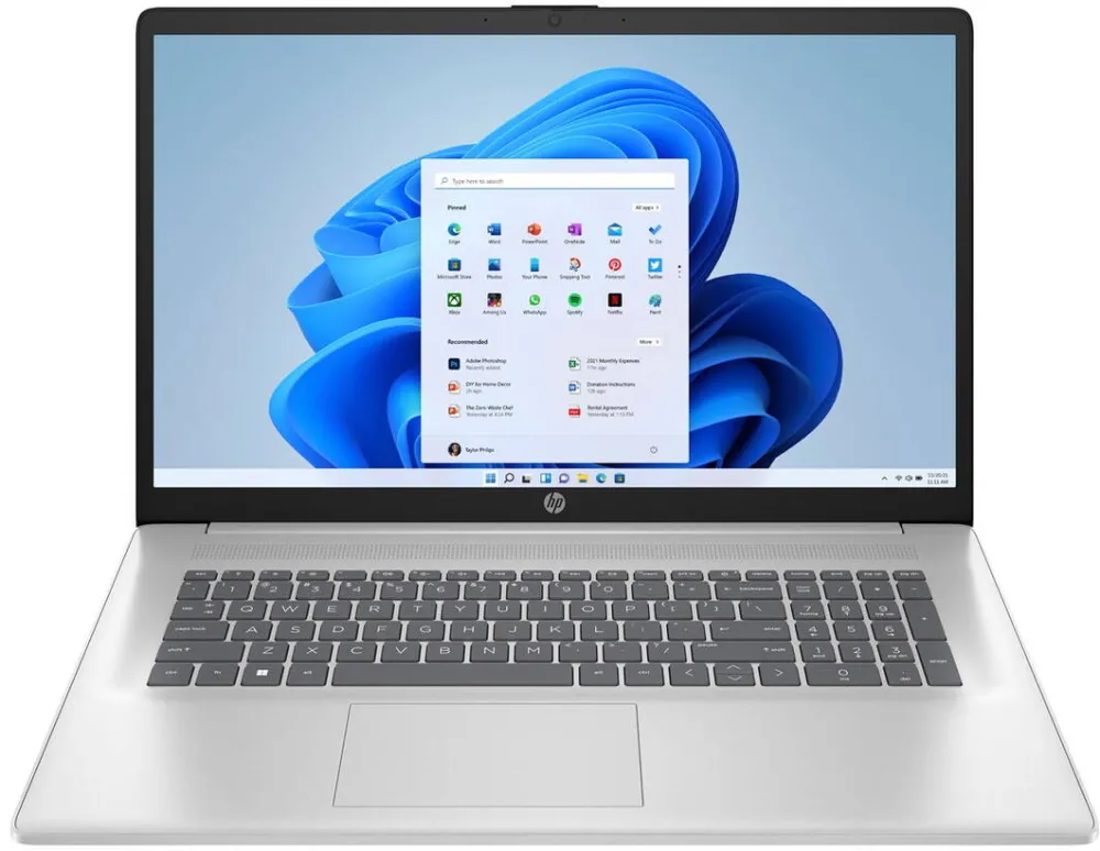 Laptop HP HP 17-cn4009nw Core 5 120U 17.3"FHD 300nits AG 16GB DDR4 SSD512 IrisXe Cam1080p 41Wh Win11 Natural Silver 2Y