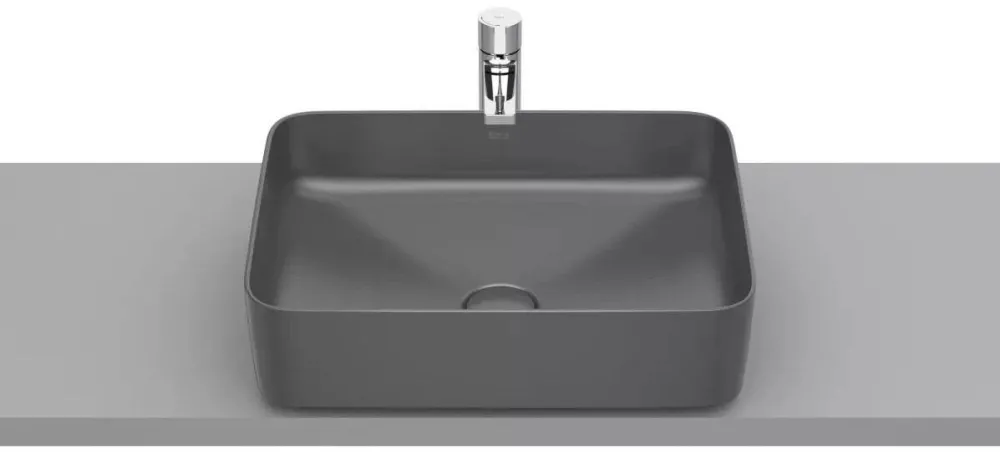 Roca Lavoar Inspira A327530640, montare pe blat, 50 x 37 cm, FineCeramic, mat, Antracit