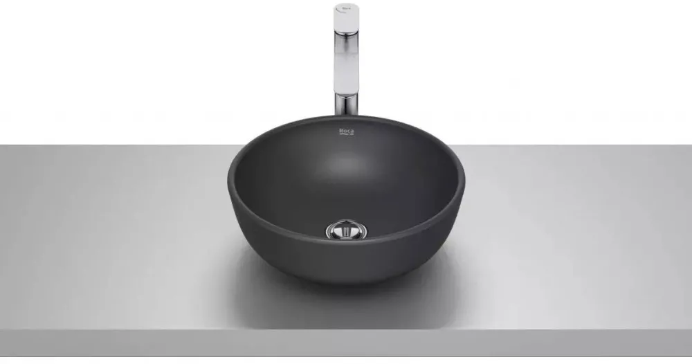 Roca Lavoar Optica A327C12080, montare pe blat, 35 cm, mat, Negru