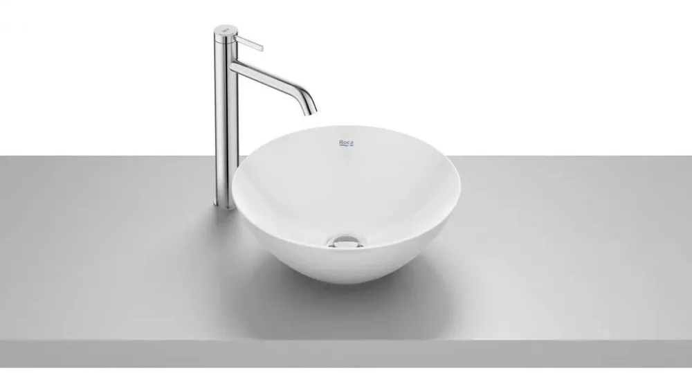 Roca Lavoar Bol A32787L000, montare pe blat, 35 cm, FineCeramic, Alb