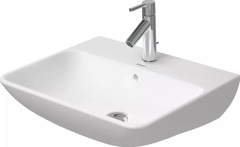 Duravit Lavoar Me by Starck 2335550000, montare pe perete, 55 x 44 cm, dreptunghiular, Alb