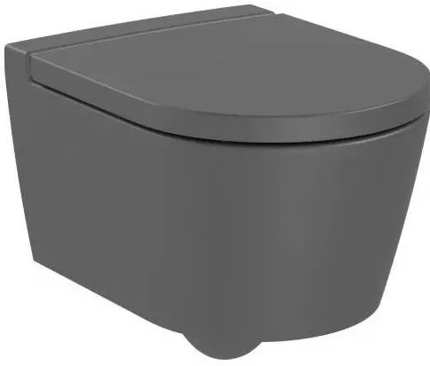 Roca Vas WC Inspira Round A346528640, suspendat, Rimless, fara capac, mat, Antracit