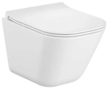 Roca Vas WC Roca The Gap Square A34647A000, suspendat, Rimless, fara capac, Alb