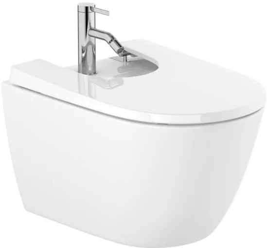 Roca Bideu suspendat Ona din portelan, prinderi ascunse, 360x530x290 mm