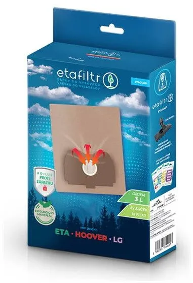 Set 5 saci de praf ETA ETA0414P pentru aspiratoare ETA, Hoover, LG