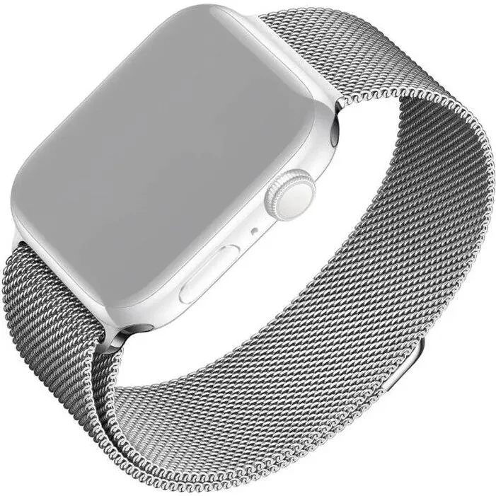 Fixed Mesh Strap for Apple Watch 42/44/45mm, Silver