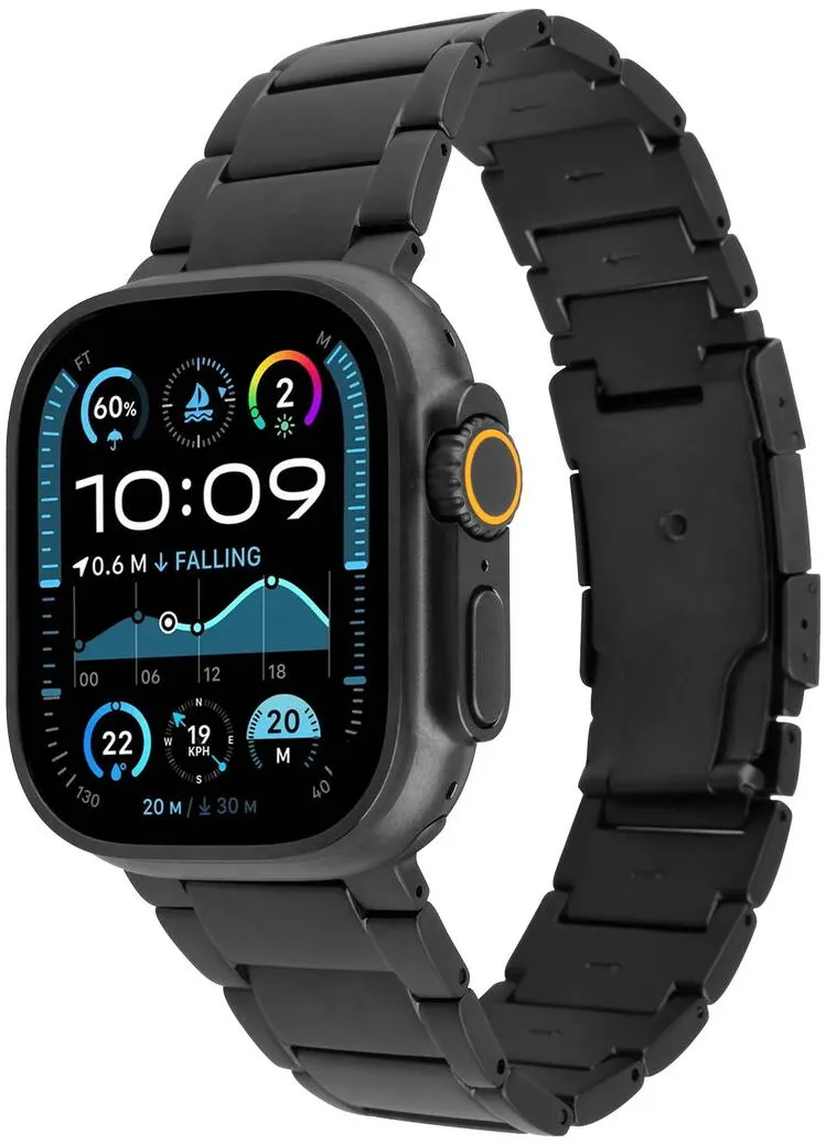 Fixed Titanium Strap pro for Apple Watch 44/45/46/49, Black