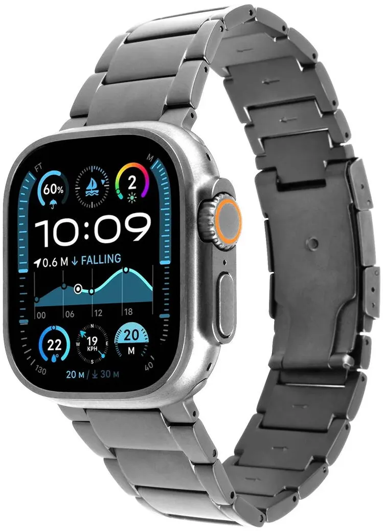 Fixed Titanium Strap pro for Apple Watch 44/45/46/49, Natural Titan