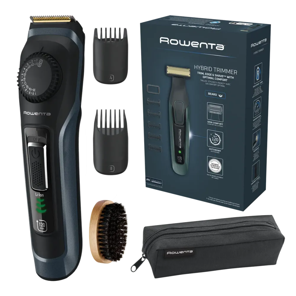 ROWENTA TN3804E0 Virtuo Beard Trimmer, self-sharpening