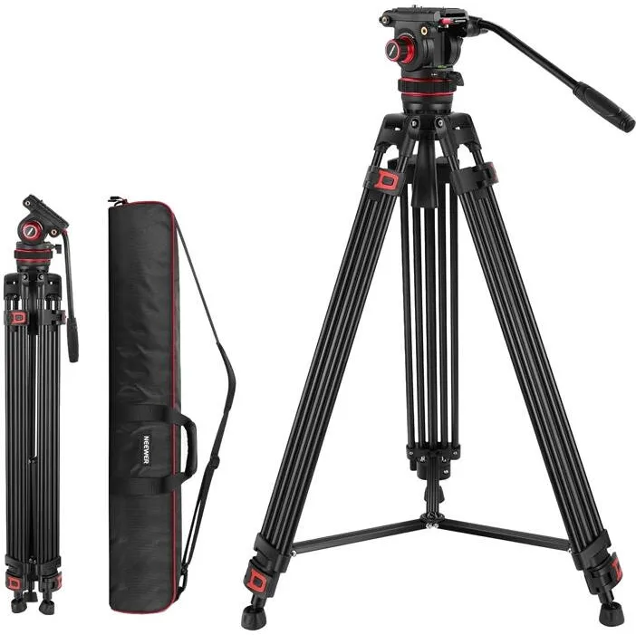 Neewer TP75 74" Pro Video Tripod with Fluid Head