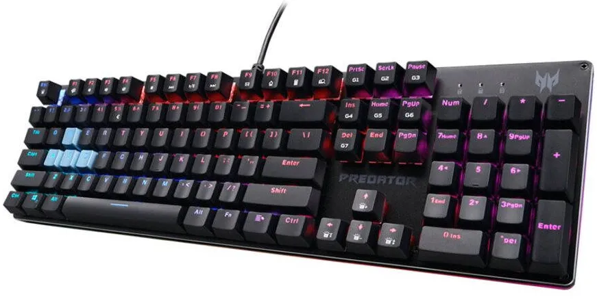 Tastatura Acer Acer Predator Aethon 303, PKW200, USB, Black, retail pack, US int.