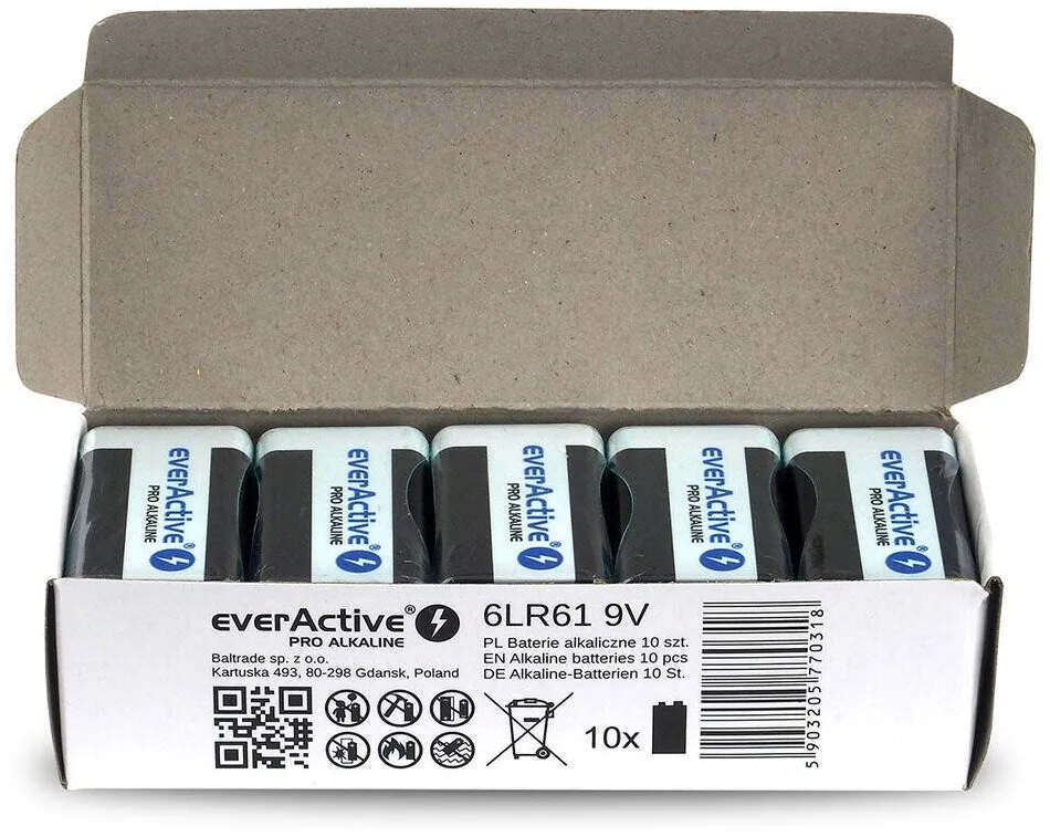 everActive Baterie Alkaline batteries Pro Alkaline LR6 AA - shrink pack - 10 pieces