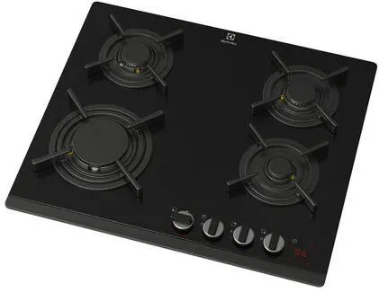 Plita ELECTROLUX pe gaz KGG643753K, 4 zone de gatit, Negru
