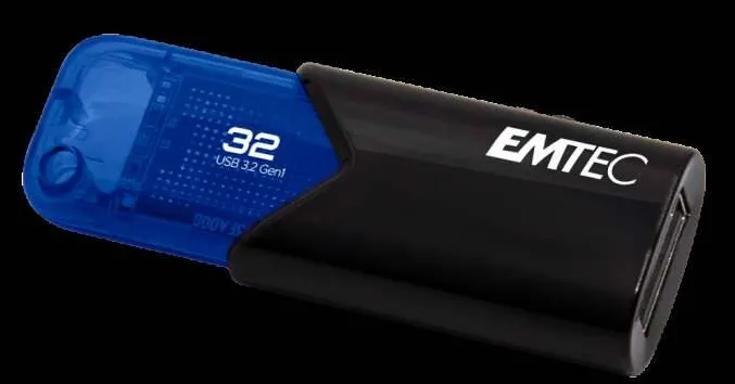 Memorie USB Emtec 32 GB B110 USB 3.2 Click Easy Blue