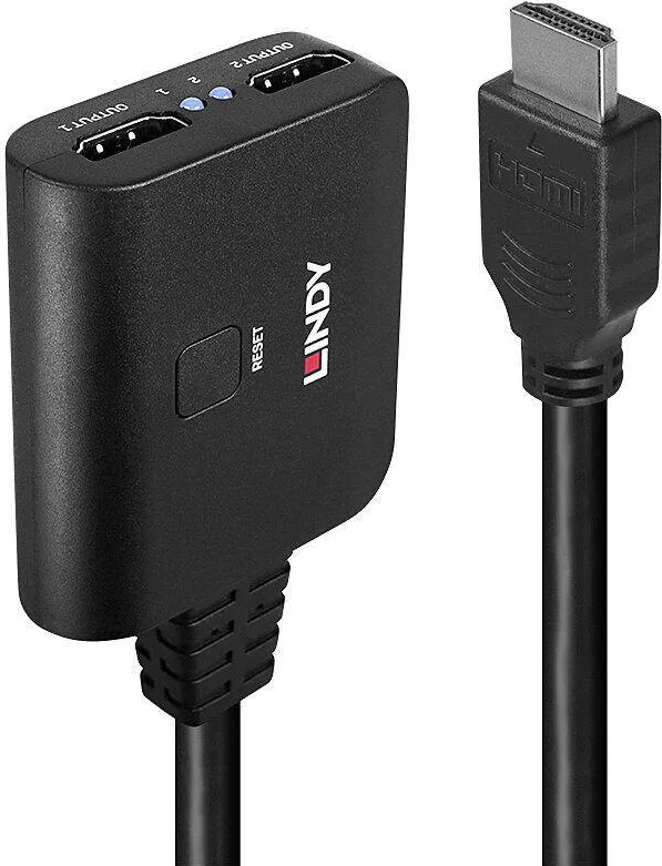 Lindy Cablu Lindy 2 porturi HDMI 4K60 negru
