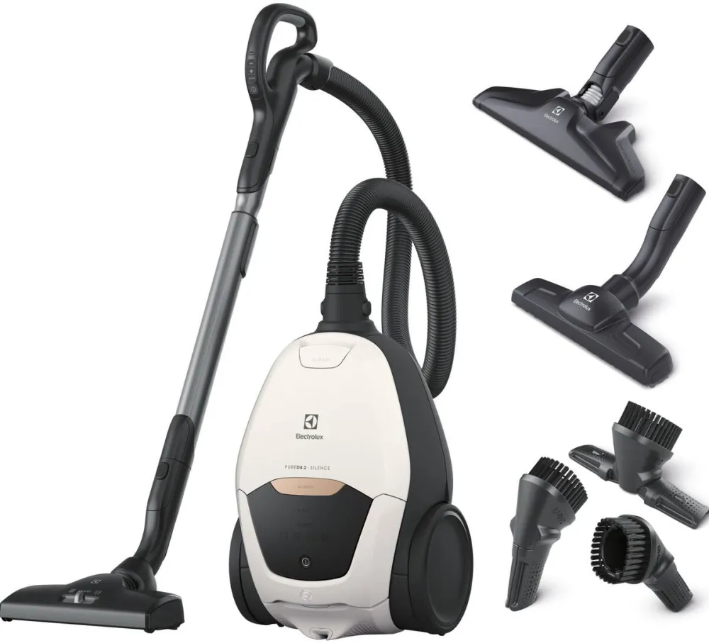 Aspirator ELECTROLUX Aspirator cu sac Electrolux PD82-ALRG, Pure D8.2, 500W, sac 3.5L, nivel zgomot 57dB, filtru HEPA, alb