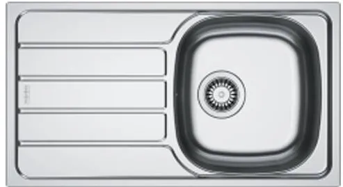 Franke Chiuveta bucatarie inox Franke SKN 611-78/44 ST, dreptunghiulara, 1 cuva si picurator pe partea stanga, 78x43.5x15 cm, adancime cuva 15 cm, Inox lucios