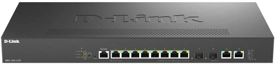 Switch D-Link DMS-1250-12TP, 10 porturi 100 / 1000 / 2500 MBs