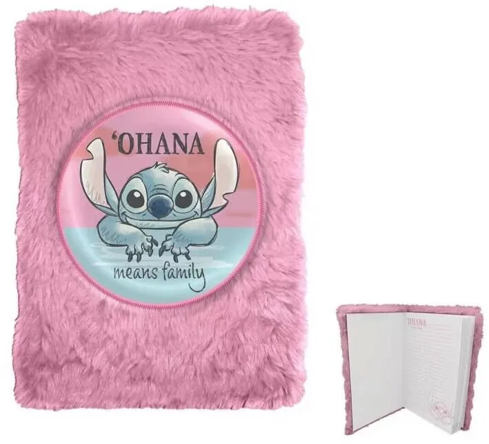 Jucarie Educationala Kids Euroswan Caiet de plus Stitch, A5, 14.8 x 21 x 2 cm, Roz
