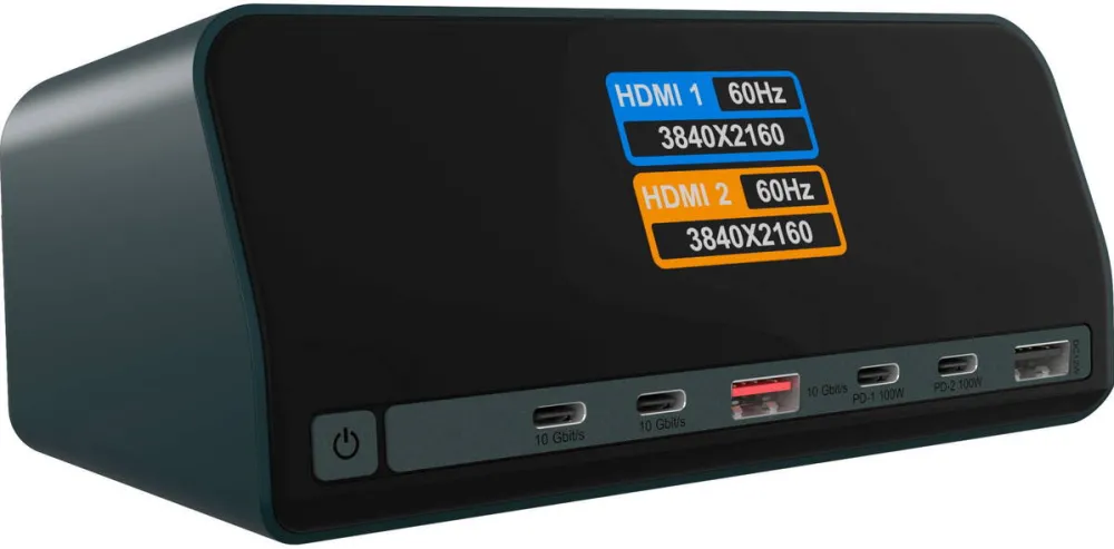 Docking Station Icy Box Dockingstation IcyBox Spade Dock 4038 7 in 1 mit LCD Display