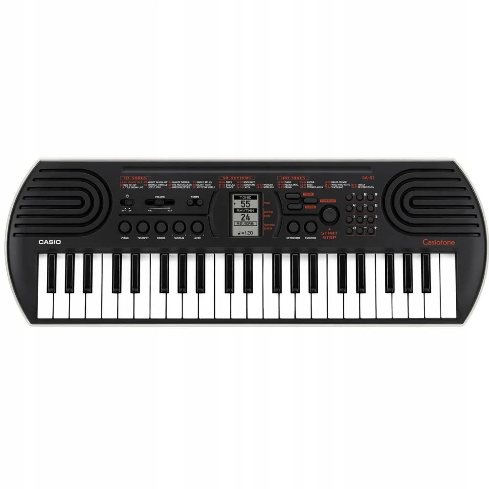 CASIO Tastatura Casio SA-81, neagra, 604x211x57mm, alimentare cu baterii AA