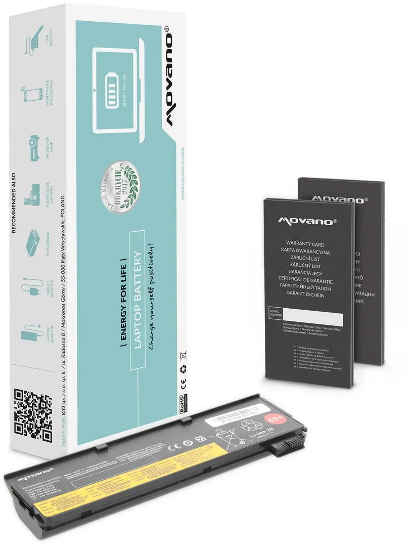 Acumulator Laptop Movano 4400 mAh 10.8V pentru Lenovo T440, X240