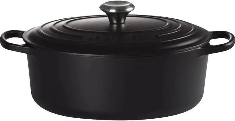 Le Creuset Rożen Owalny Signature 35cm Czarny