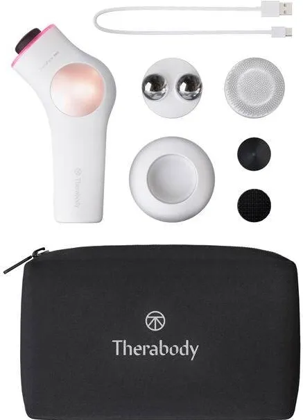 Therabody Dispozitiv de masaj Therabody TheraFace PRO, 3 viteze (1750, 2100, 2400 PPMs), Alb/Roz