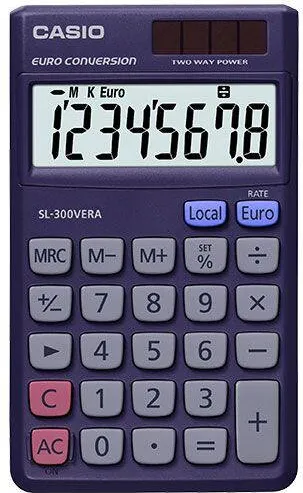 CASIO Calculator de birou SL-300VERA, 8 caractere, violet, 7.5x70x118.5mm