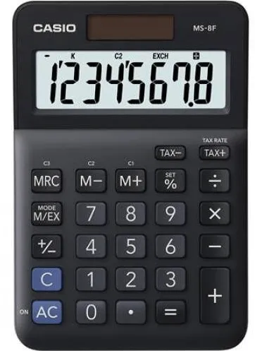 CASIO Calculator, MS-8F, 8 cifre, Negru
