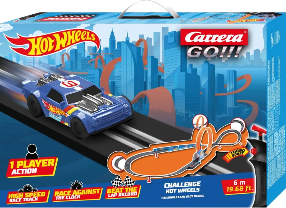 Masina Carrera GO!!! Challenge - Hot Wheels, racetrack