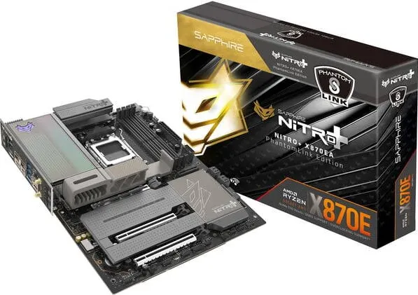 Placa de Baza SAPPHIRE NITRO+ X870EA WIFI7 Phantom Link (black/silver)