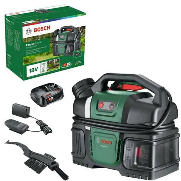 BOSCH Dispozitiv de curatare a bicicletelor Powertools Fontus 18V-6, verde/negru, incl. baterie si incarcator, POWER FOR ALL ALLIANCE