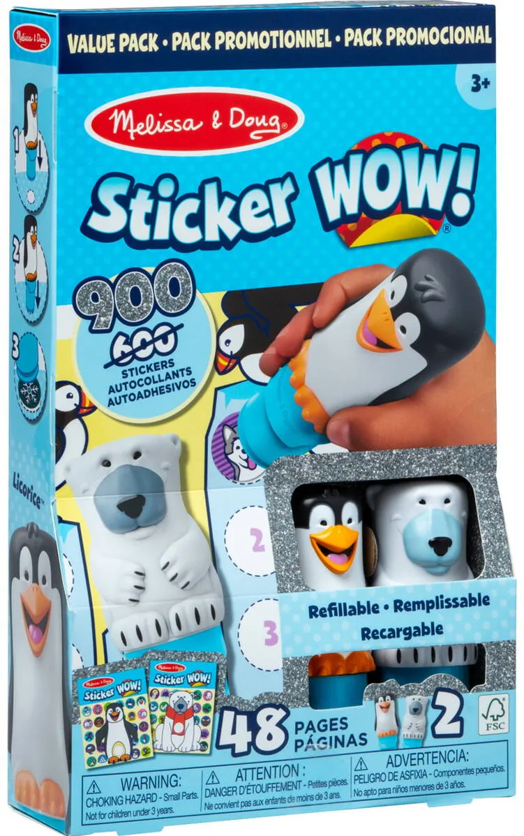 Jucarie creativa Spinmaster Spin Master Melissa & Doug - Sticker WOW! Sticker Stamp Set 2-Pack Winter, Crafts