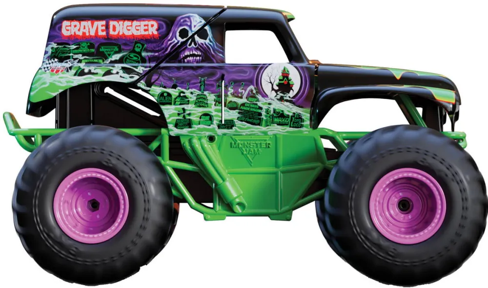 Masina Spinmaster Spin Master Monster Jam - Smash 'n Bash Grave Digger, RC scale 1:15