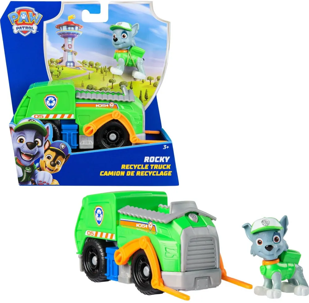 Spinmaster Spinmaster Paw Patrol - recycling truck with Rocky toy figure