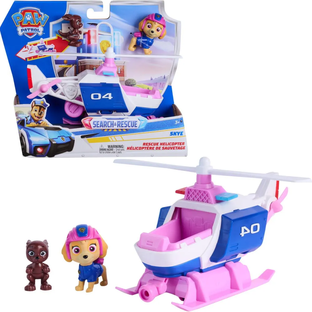 Masina Spinmaster Spinmaster Paw Patrol - Search & Rescue: Skye's rescue helicopter with 2 figures