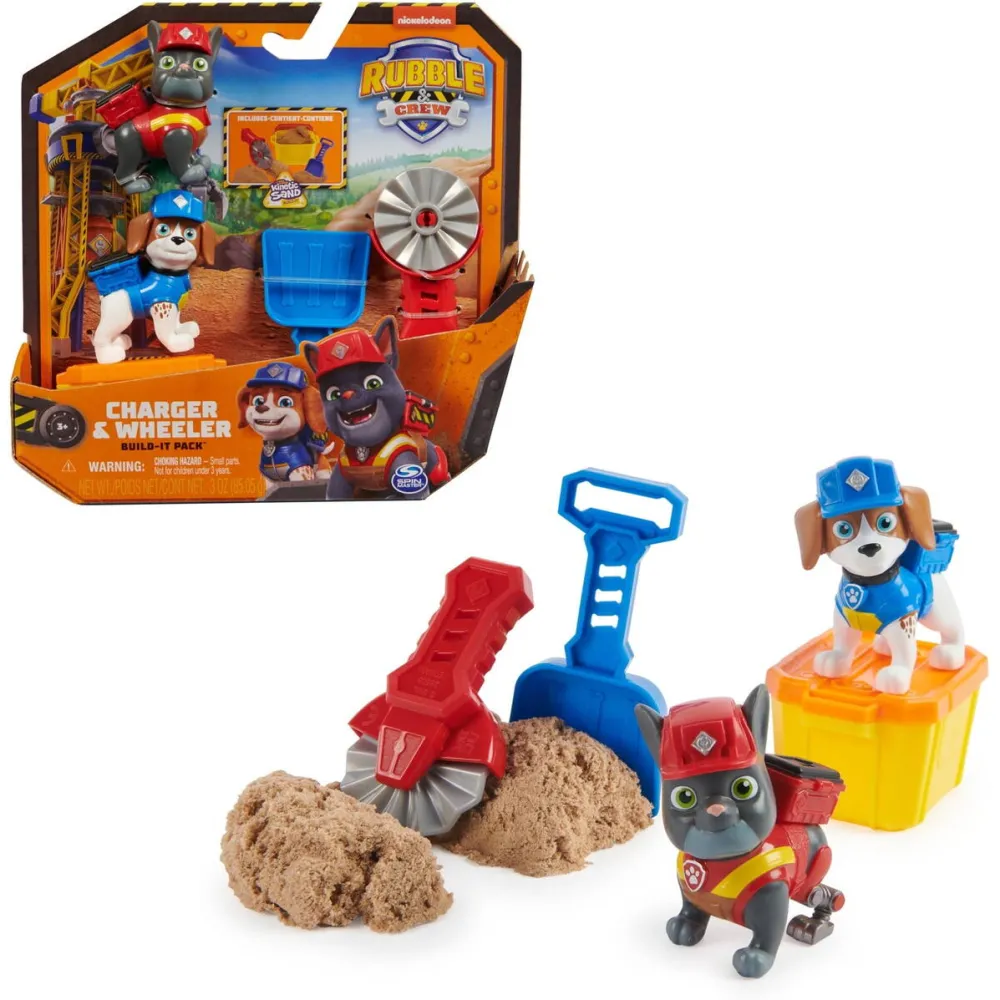 Spinmaster Spinmaster Rubble & Crew - Action Figure Set with Charger & Wheeler