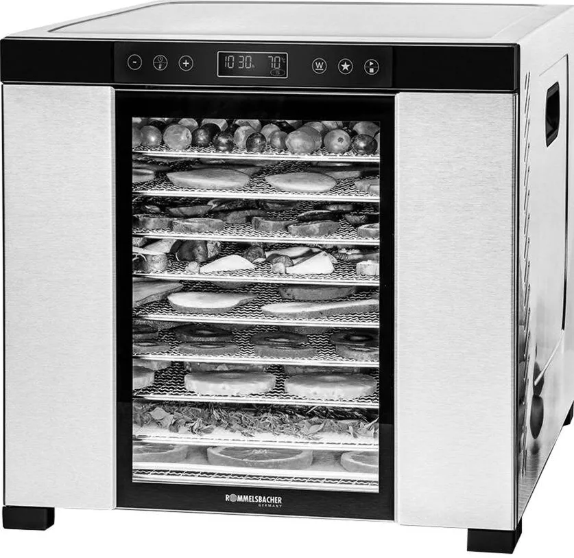 Deshidrator ROMMELSBACHER DA 1050 1100 W 10 niveluri inox/negru