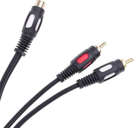 LECHPOL CABLU 1 RCA MAMA - 2 RCA TATA 25CM