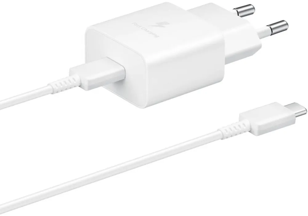 incarcator de perete USB Samsung Tip C 15W PD AFC + cablu USB Tip C alb (EP-T1510XWEGEU)