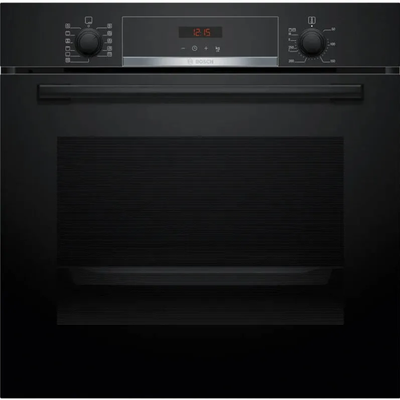 BOSCH Cuptor incorporabil HBA574BB3, 71 L, Electric, Autocuratare pirolitica, AutoPilot 10, HotAir Gentle, Grill, Clasa A+, Negru