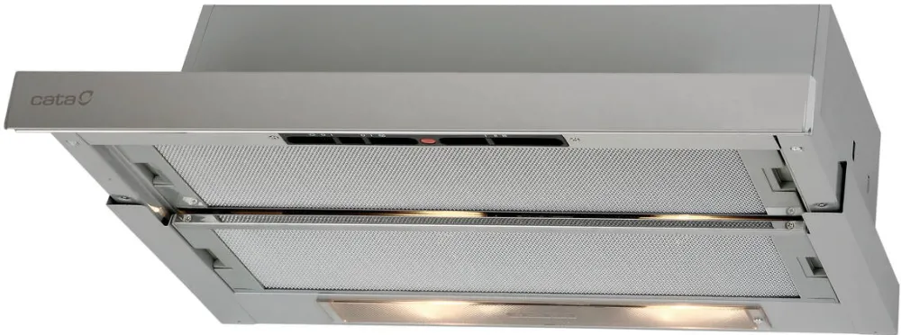 CATA TF-5250 X Hood, Energy efficiency class D, Telescopic, Width 50 cm, 325.1 m³/h, Slider Control, Inox, LED